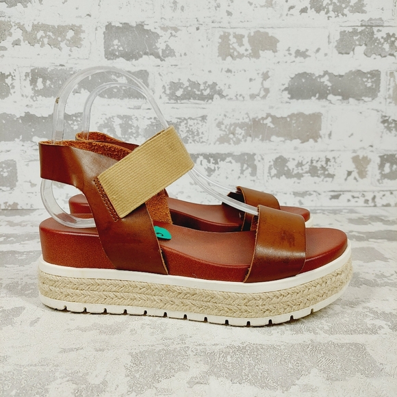 Mia Nedra Platform Espadrille Brown Sandal D72 - Picture 5 of 10